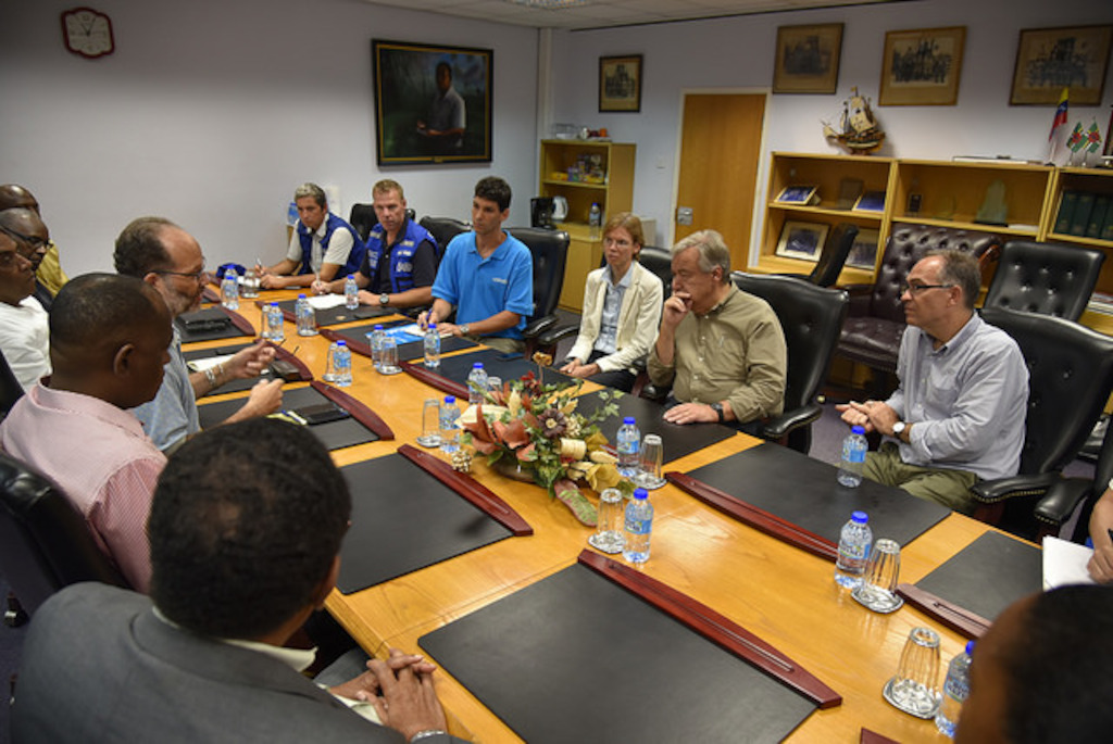 UN Secretary-General meets with the Dominica Parliament.