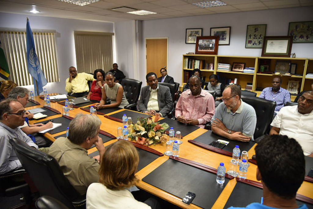 UN Secretary-General meets with the Dominica Parliament.