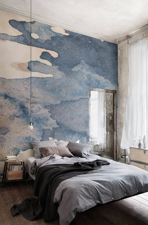 Ink Blot Watercolour Paint Wallpaper Mural