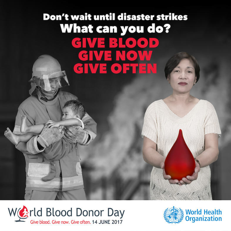 WHO World Blood Donor Day 2017 Poster