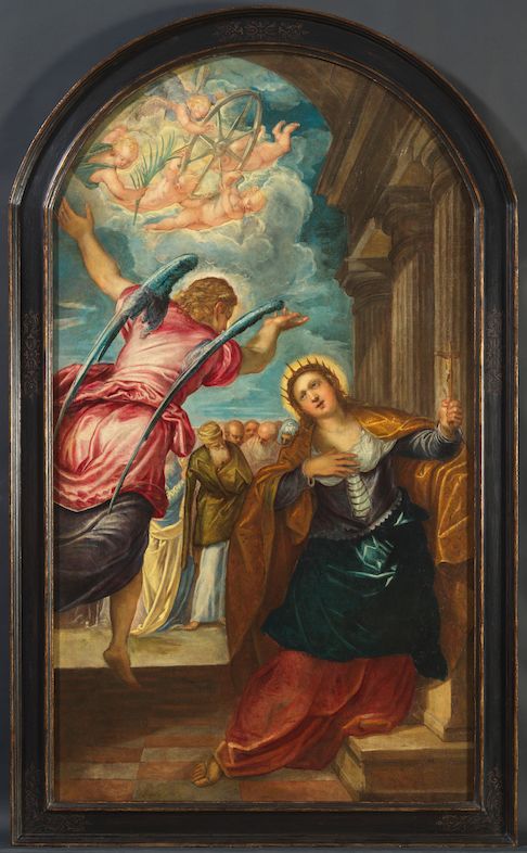 Jacopo Tintoretto (1518-1594), de Heilige Catharina (1560-1570), particuliere verzameling, vanaf 26 juni 2017 in langdurig bruikleen in het Rubenshuis Antwerpen, foto KIK-IRPA