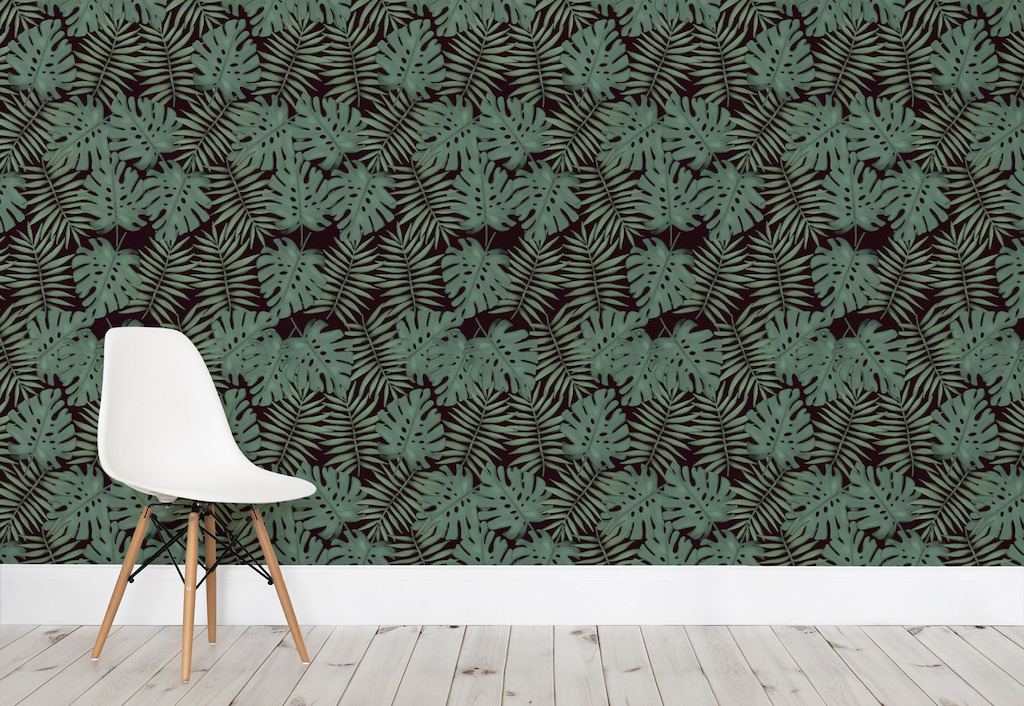 Monstera Leaf Wallpaper Mural