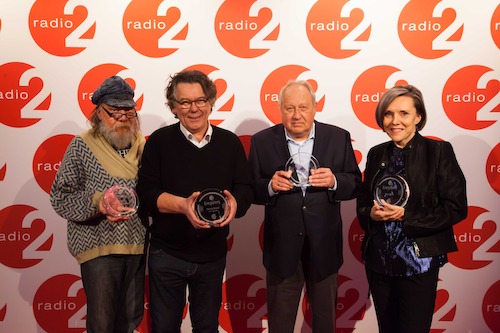 Roland Van Campenhout, Johan Verminnen, Roland Verlooven en Dani Klein (c) VRT - Bart Musschoot
