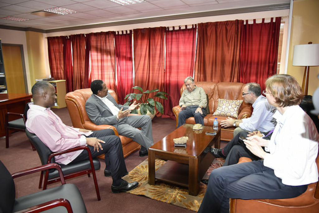 UN Secretary-General António Guterres meets with Prime Minister of Dominica Hon. Roosevelt Skerrit and President Charles Savarin.