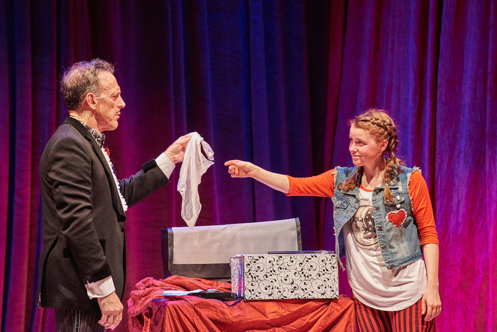 Tom Key and Devon Hales in THE DANCING HANDKERCHIEF photo by Christopher Bartelski