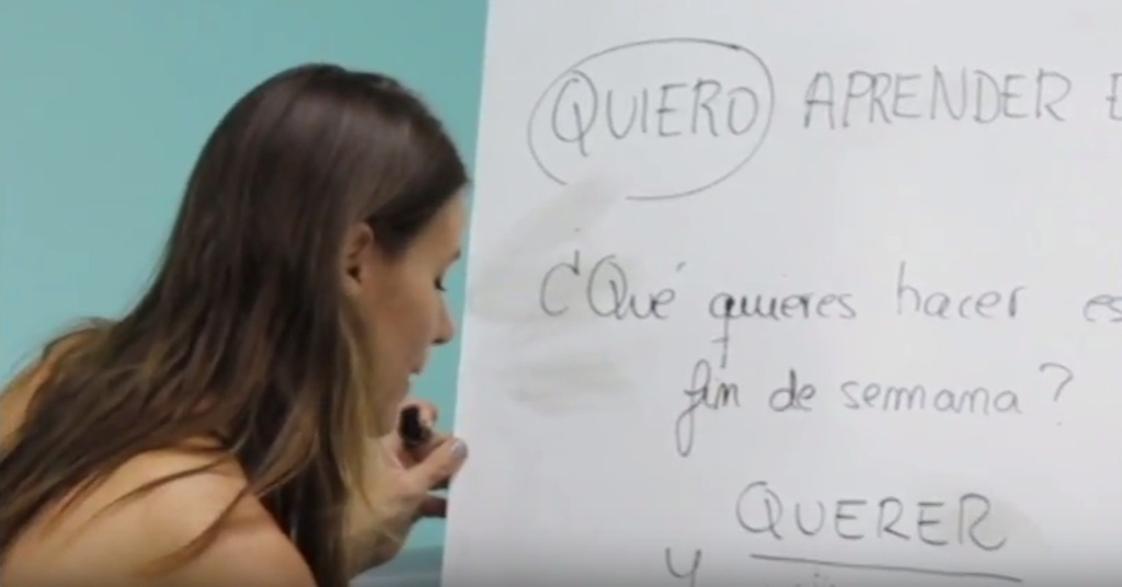 Spanish class in session.