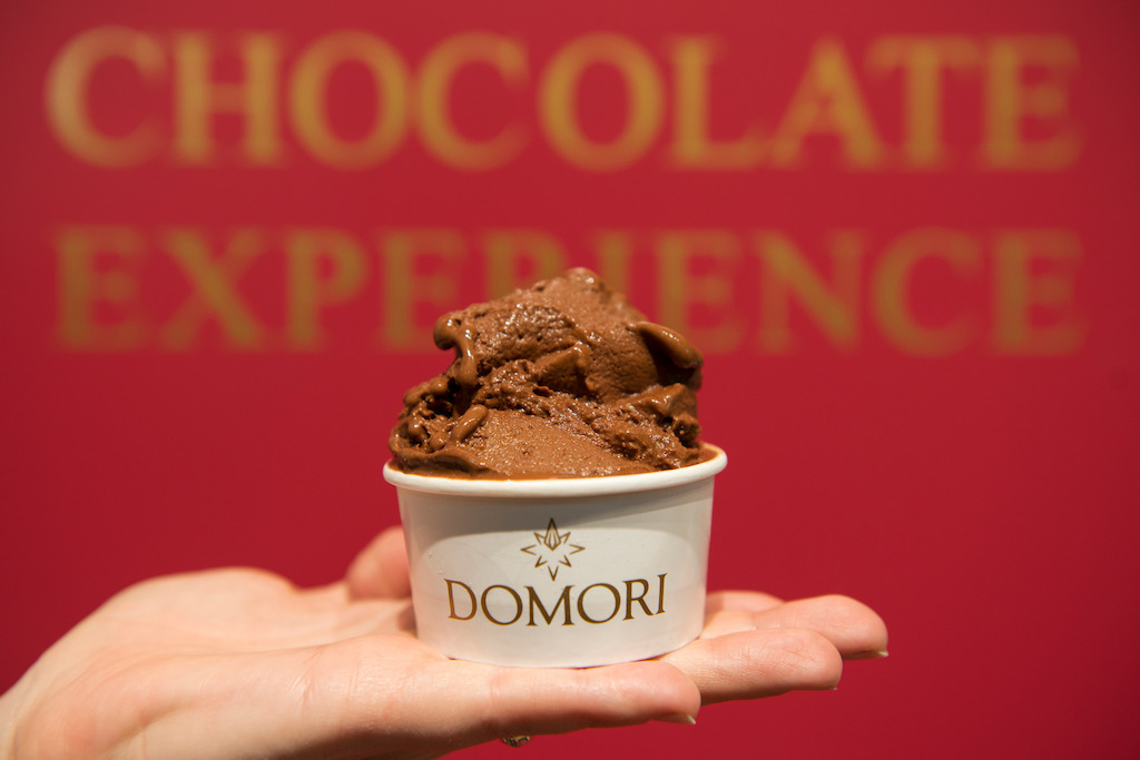 Domori, gelato al cioccolato