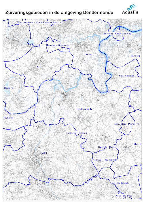 Waar wordt mijn afvalwater gezuiverd: zuiveringsgebieden in de omgeving van Dendermonde