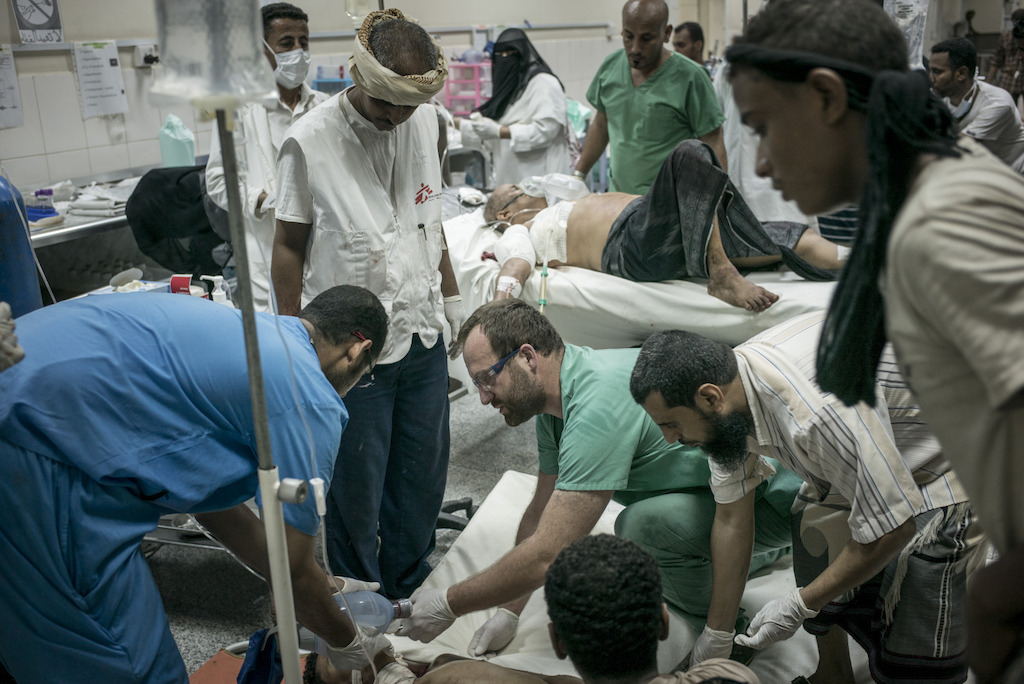 Emergency room in Aden hospital. Photographer: Guillaume Binet