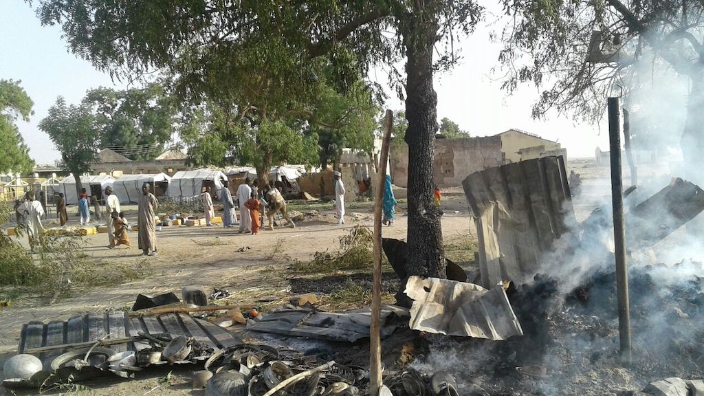 Victims of bombing on a displaced camp in Rann, Nigeria