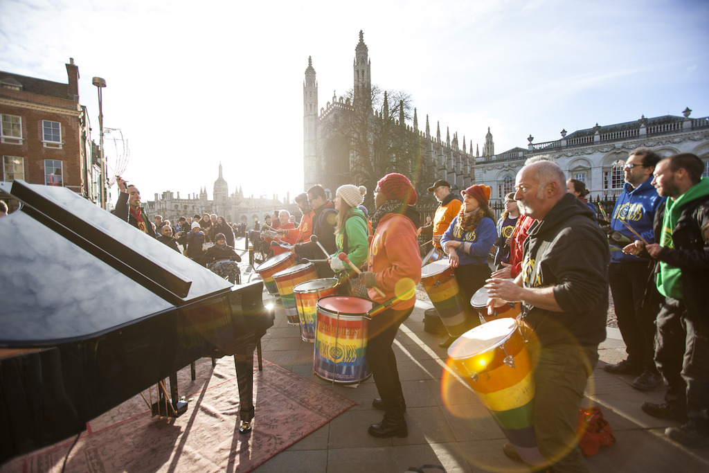 We put an Edelweiss self-playing piano outside King's College, Cambridge and this is what happened.