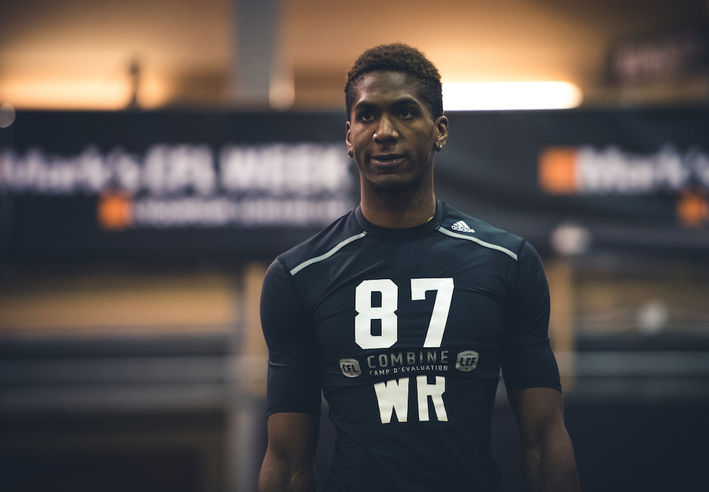 Malcolm Carter at the CFL Combine presented by adidas. Photo credit: Johany Jutras/CFL