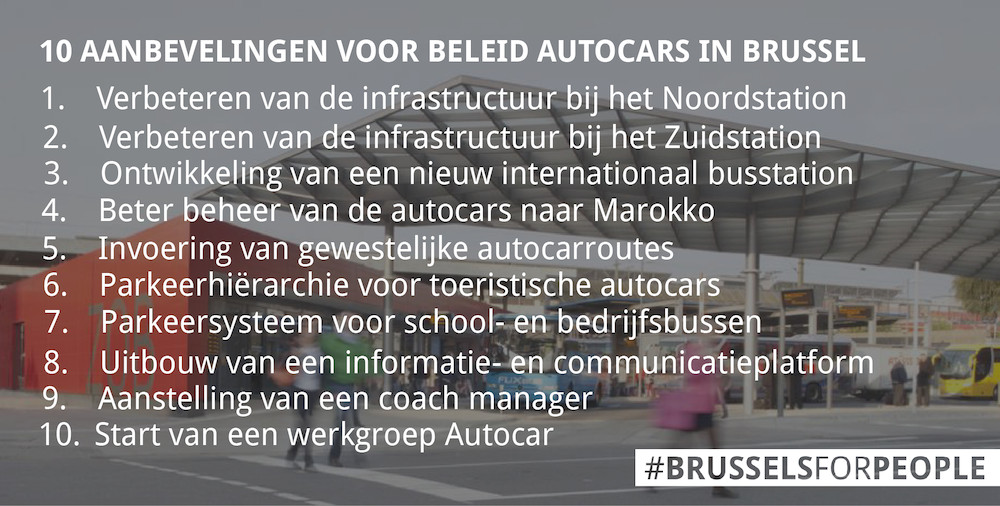 Aanbevelingen voor beleid autocars in Brussel goedgekeurd