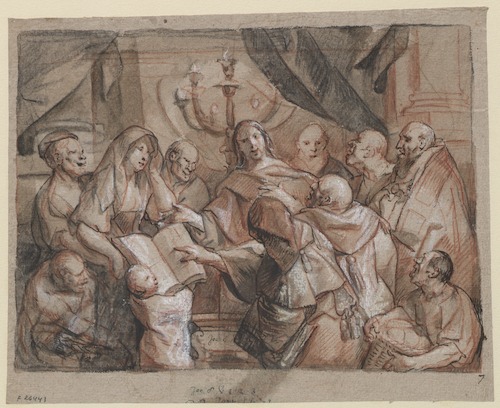 Christus en de overspelige vrouw (Jacques Jordaens)
