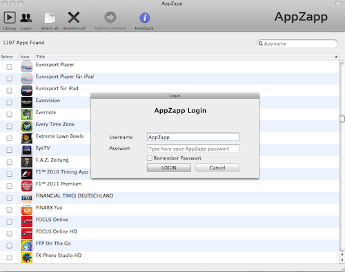 AppZapp Sync OSX