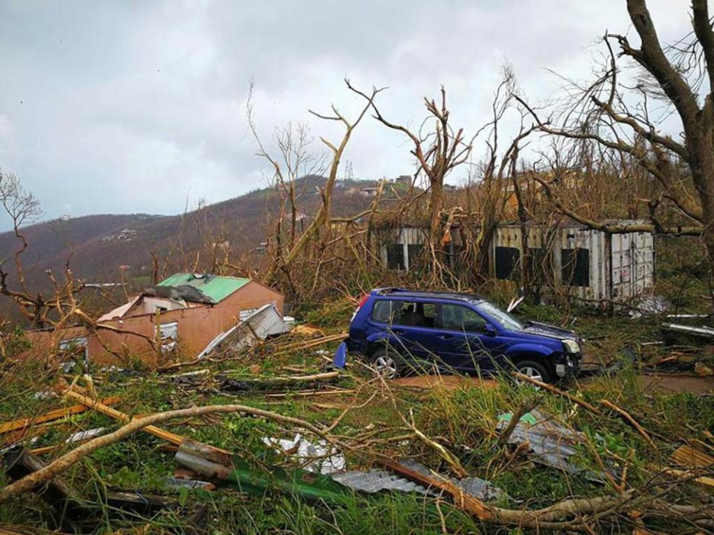 Storm damage after the passage of Hurricane Irma in Tortola, British Virgin Islands © AP