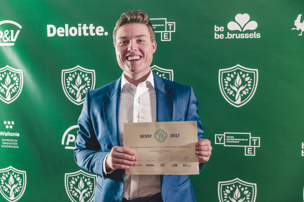 Sam Vynckier van start-up Becycled is Student-Ondernemer van het Jaar