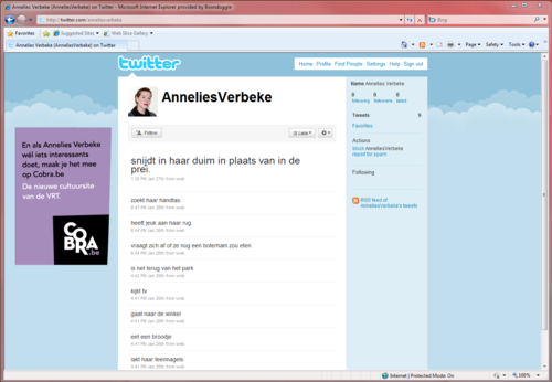 Online - Twitter - Annelies Verbeke
