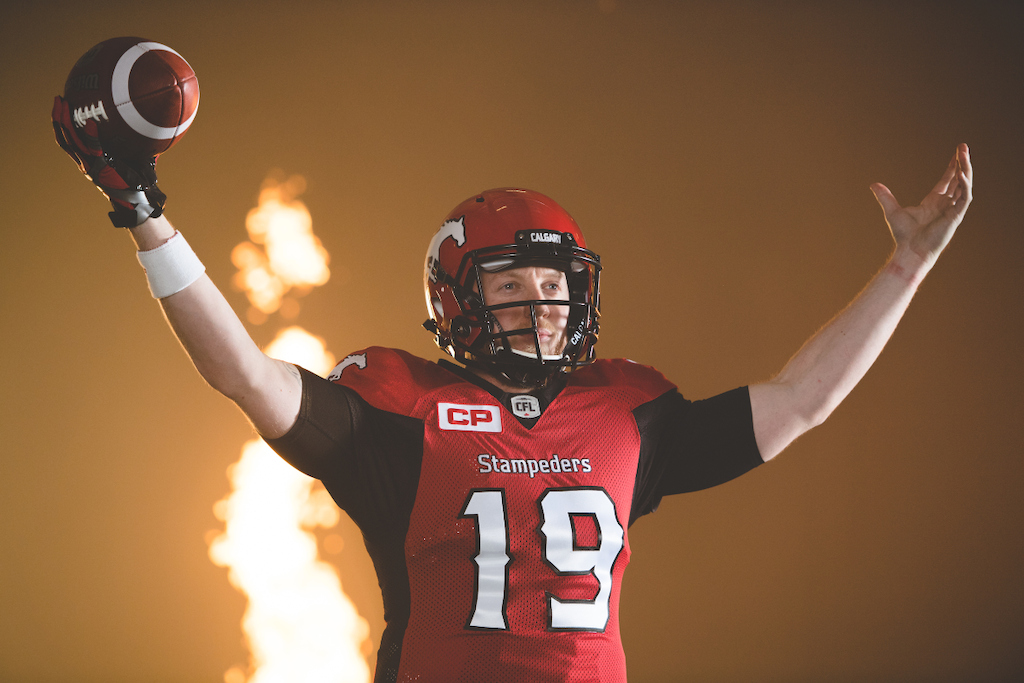 Bo Levi Mitchell lors du tournage de TSN/RDS/adidas. Crédit : Johany Jutras/LCF