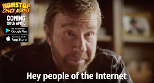 Chuck Norris launches #chuckchallenge to mark imminent launch of new mobile game!