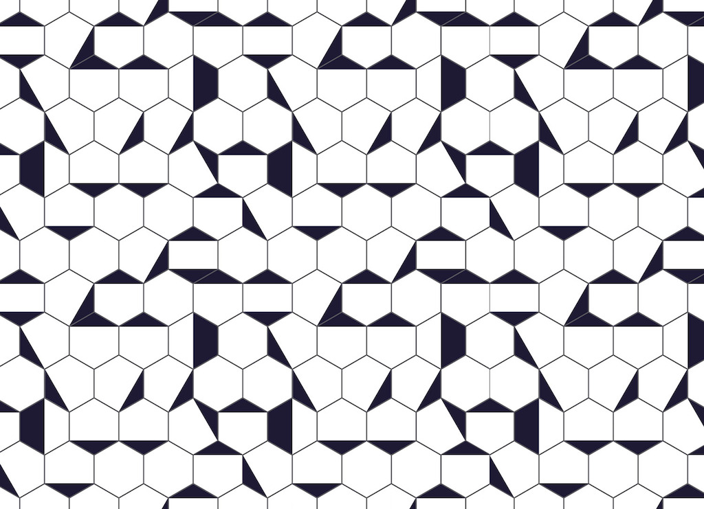 Berlin | Black and White Geometric Vinyl Flooring