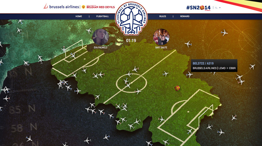 BBDO en Brussels Airlines geven de aftrap van Flightball