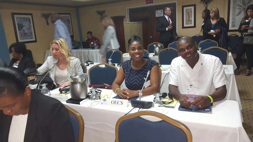 Dr. Lorraine Nicholas and Mr. Clarence Henry represent the OECS Commission at ICAO Regional Meeting in St. John's, Antigua and Barbuda.