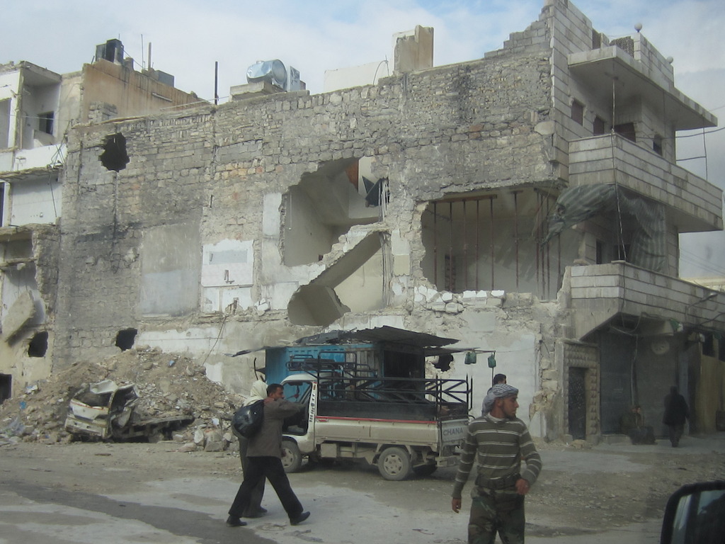 Aleppo (eastern part of the city held by the armed opposition), December 2012, after several months of intense fighting.