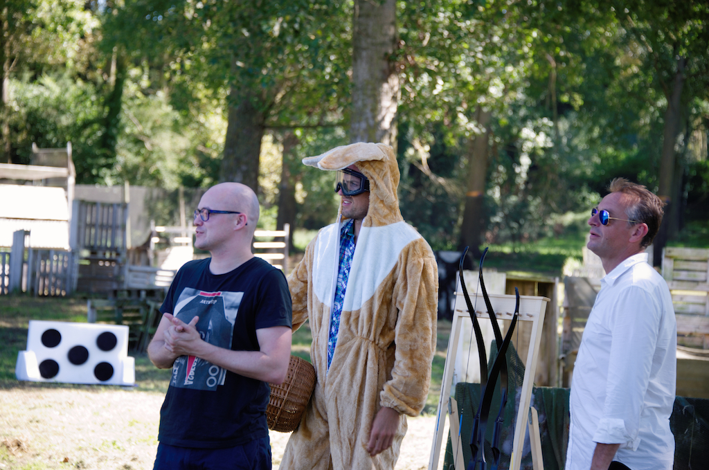 Tom Waes, Philippe Geubels en Hans Van Alphen in de mannenspecial van Weg zijn wij (c) VRT