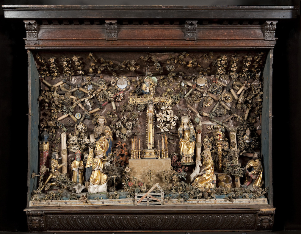 In Search of Utopia © Enclosed Garden with Calvary and Hunt for the Unicorn, Mechelen, c. 1500–1530. Mechelen, Musea en Erfgoed Mechelen – Collection Gasthuiszusters.
