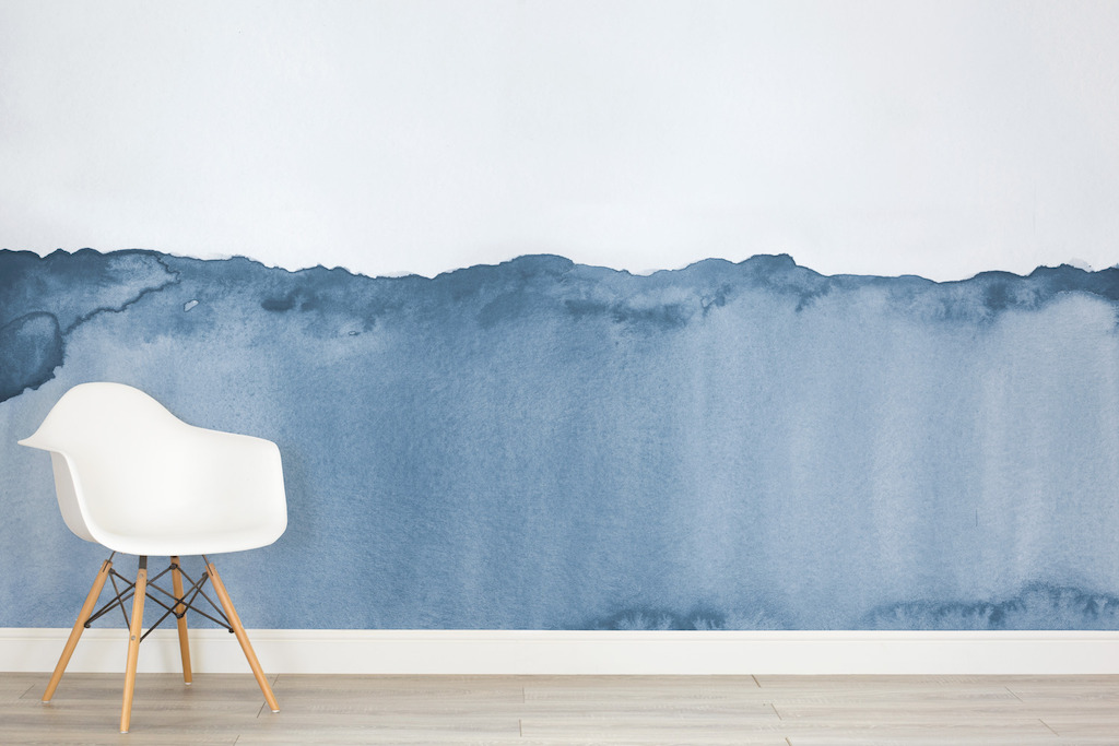 Blue Watercolour Wave