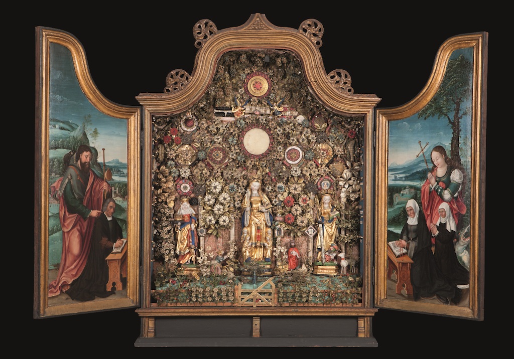 In Search of Utopia © Enclosed Garden with St Elisabeth, St Ursula and St Catharine, Mechelen, c. 1520–1530. Musea en Erfgoed Mechelen – Collectie Gasthuiszusters (Kik-irpa, Brussel).