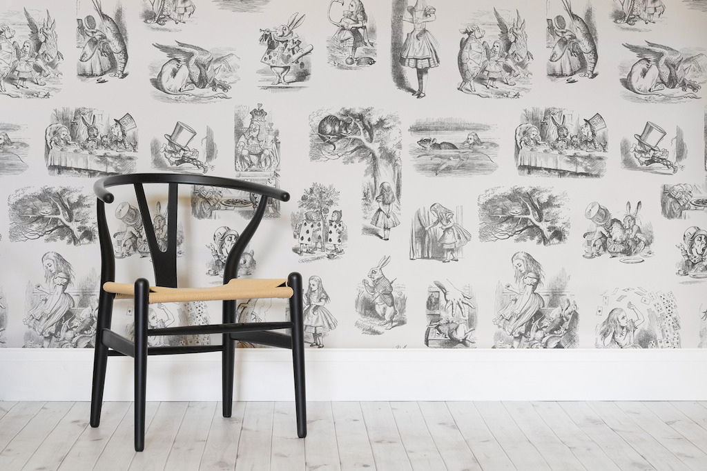 English - Alice in Wonderland Original Illustrations Wallpaper Mural