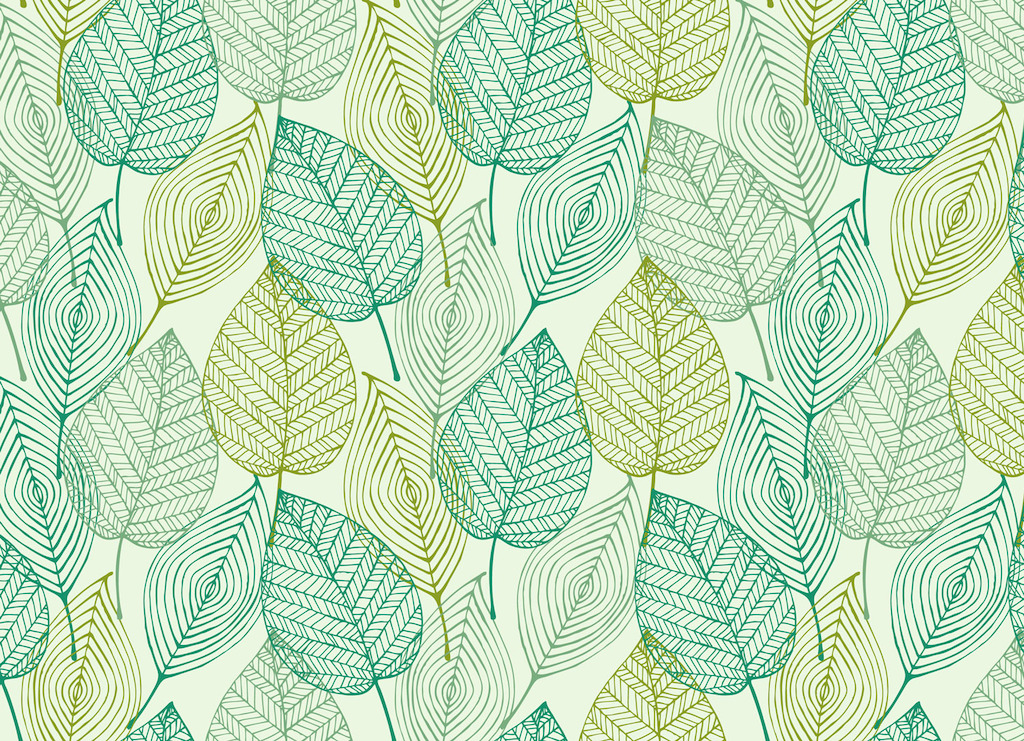 Leaf | <br/>Illustrated Leaves Vinyl Flooring