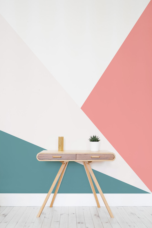Bright Oversized Geomteric Wall Mural