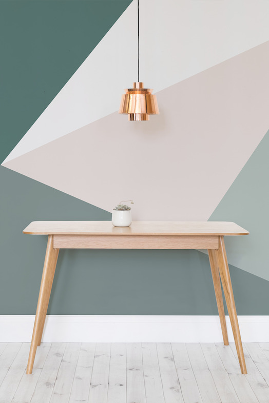 Green Oversized Geometric Wall Mural