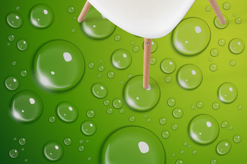 Lime Dew | Water Bubble Graphic Flooring