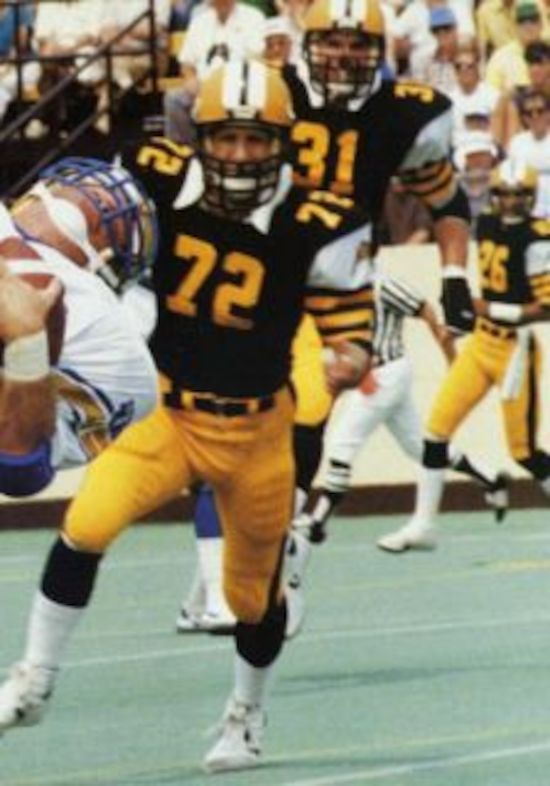 Leo Ezerins as a member of the Hamilton Tiger-Cats