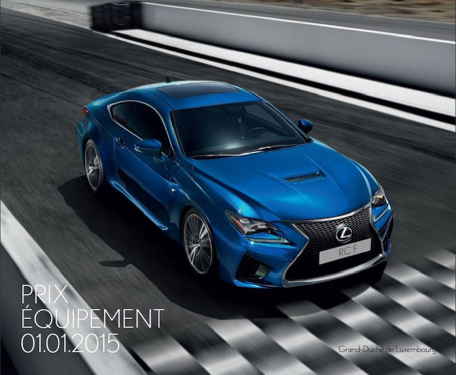 Listes de prix Lexus - Luxembourg (TVA 17%)