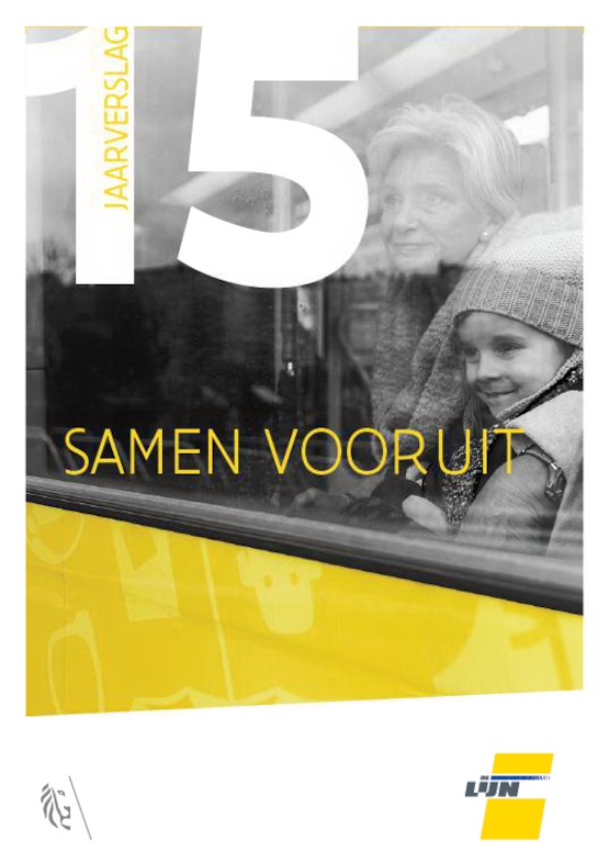 Cover jaarverslag 2015 van De Lijn.