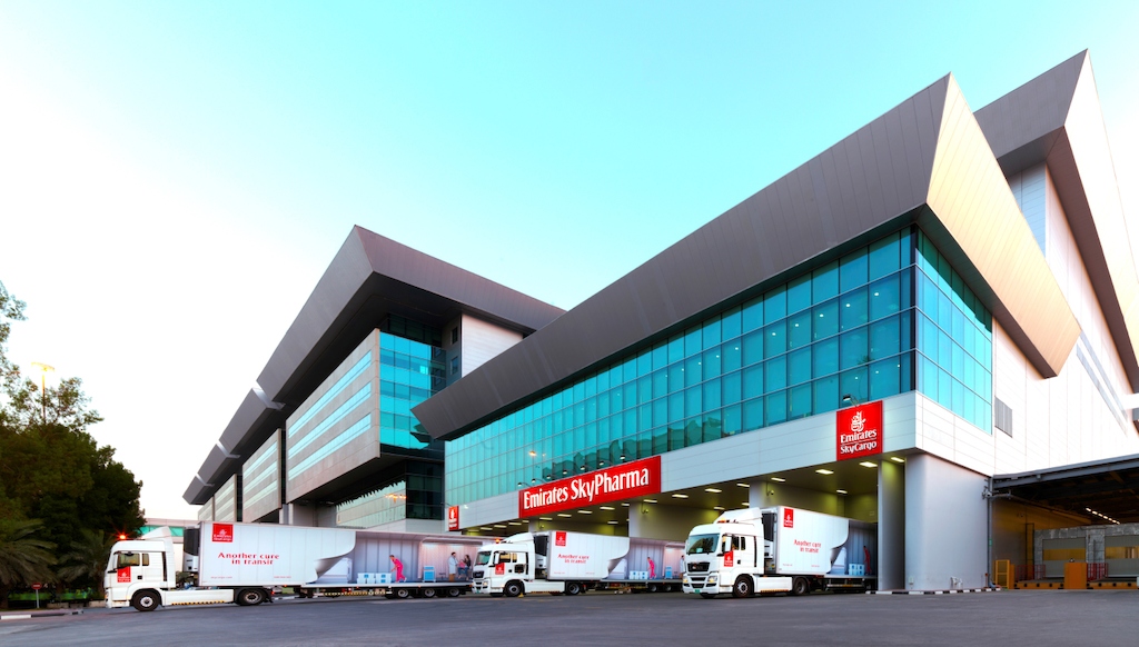 Emirates SkyCargo unveils new facility for pharmaceutical products at Dubai International Airport.