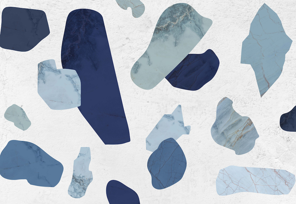 Large Indigo Terrazzo - Swatch