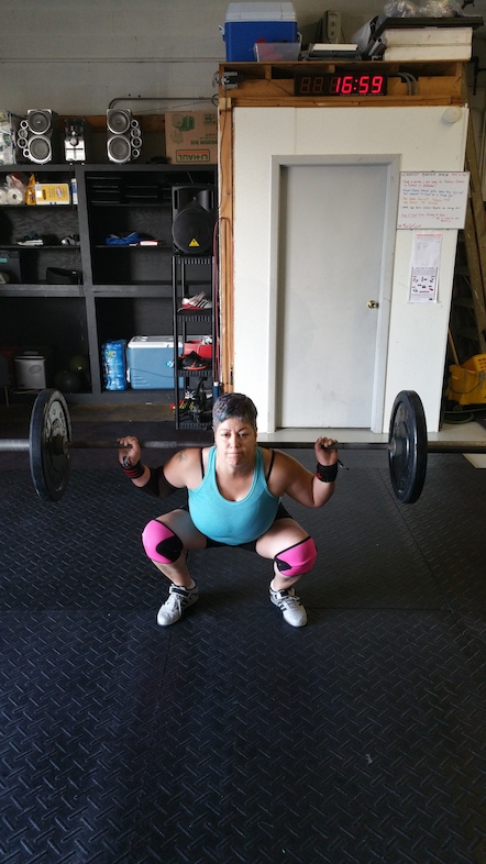 Juanita doing what she loves: CrossFit.