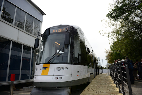 Buitenkant van de nieuwe Flexity 2-tram<br/>Credit: Bombardier