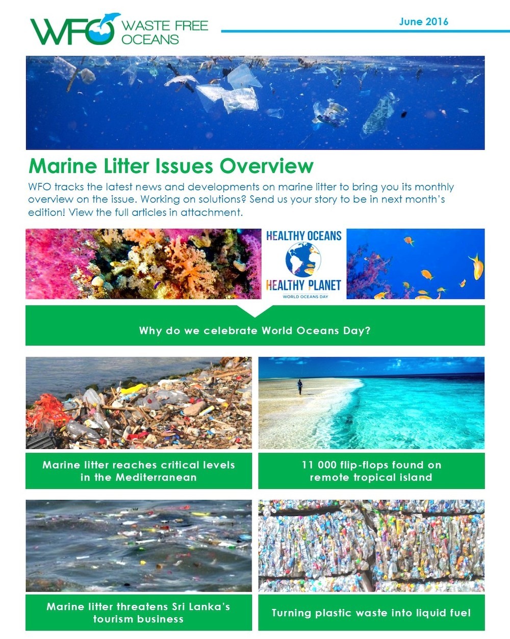 WFO Marine Litter Issues Overview - June 2016