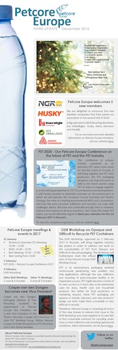 Petcore Europe News Update - December 2016