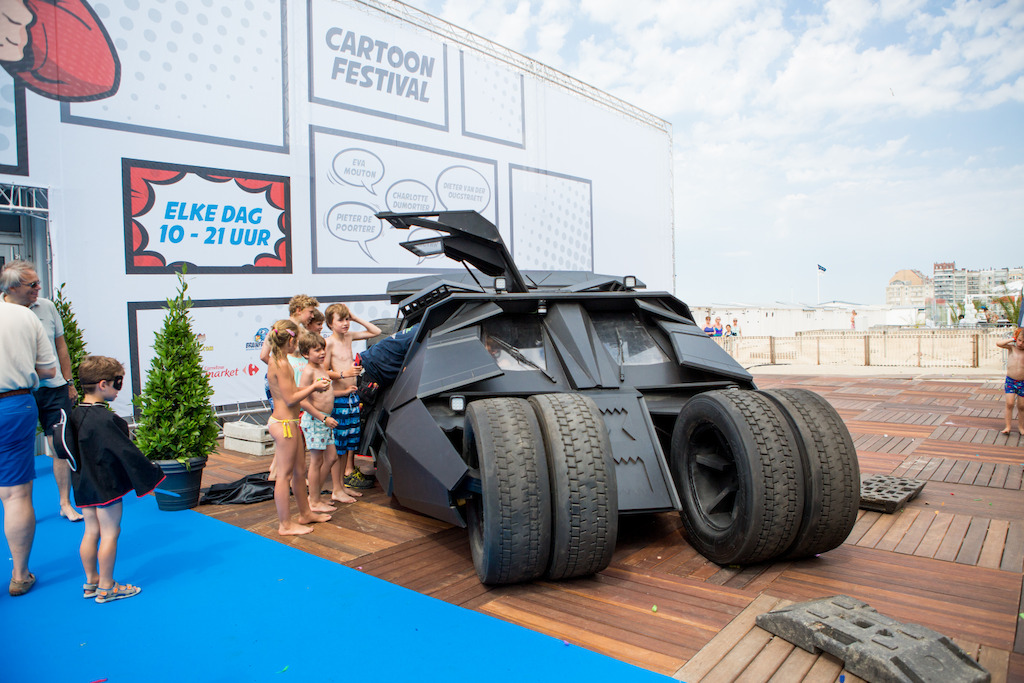 Batmobiel voor het Cartoonfestival