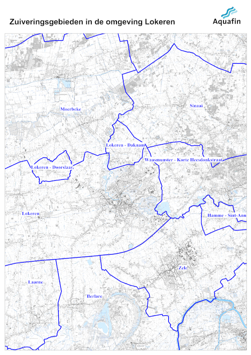 Waar wordt mijn afvalwater gezuiverd: zuiveringsgebieden in de omgeving van Lokeren