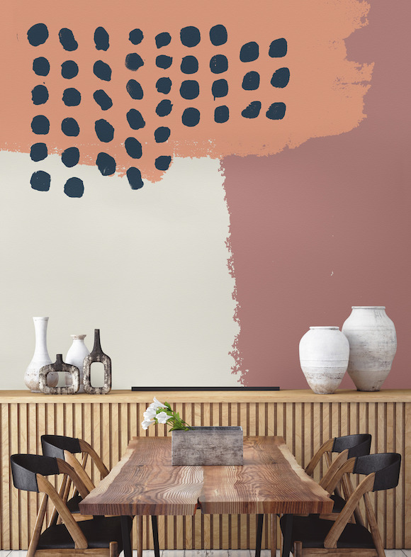 Neutral Abstract Painting Wall Mural