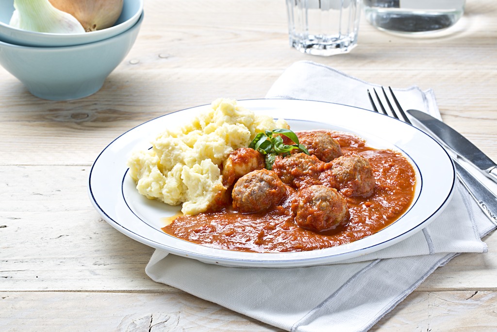 Balletjes in tomatensaus